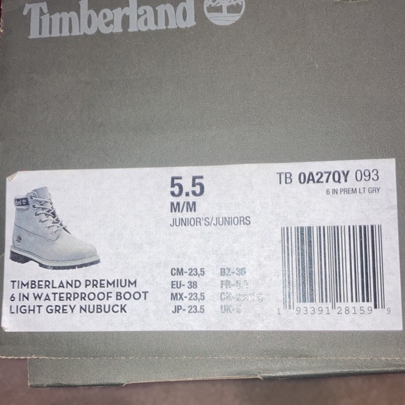 Timberland premium waterproof size 5.5 juniors